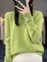 Anette | Warmer Pullover für kalte Tage – Fruchtgrün
