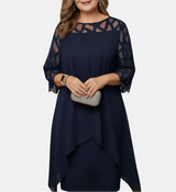 Yolanda™ - Elegantes, Bequemes Midikleid – Tiefblau