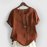 Mayla | Klassische und bequeme Bluse – Braun