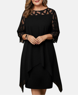 Yolanda™ - Elegantes, Bequemes Midikleid – Schwarz
