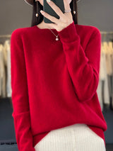Anette | Warmer Pullover für kalte Tage – Rot