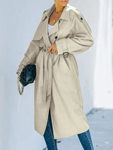 Quillara – eleganter damen-wintermantel – Khaki