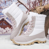 Rovin - wasserdichte winterstiefel für damen – Beigeweiß
