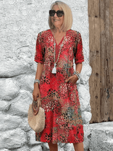 Skyler | Ocean Breeze Summer Dress – Scharlachrot