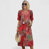 Evelyn | Luftiges Sommerkleid – Rot