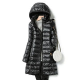 Seda - winter ultralight hooded jacket – Schwarz