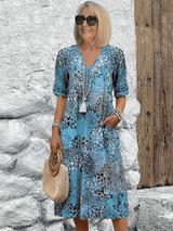 Skyler | Ocean Breeze Summer Dress – Ozeanblau