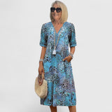 Evelyn | Luftiges Sommerkleid – Blau