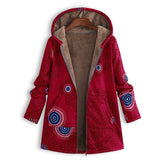 Daniela - gemusterte jacke im vintage-stil – Rot