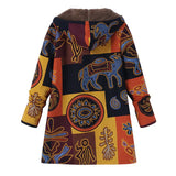 Daniela - gemusterte jacke im vintage-stil – Orange