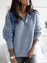 Sasha - eleganter strickpullover für damen – Blau