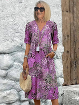 Tanya – Stilvolles Damen Sommerkleid – Purple