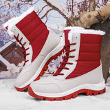 Rovin - wasserdichte winterstiefel für damen – Rot