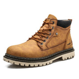 Robuste bequeme Herren Schnürstiefel – Braun