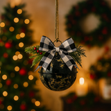 JingleCrest | Eleganter Weihnachtsglockenkranz – Schwarz