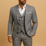Herren-Set dreiteilig | Gerade Ausrichtung – Grau