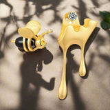 ELIA – Elegante Tropfender Honig & Bienen-Ohrringe aus hochwertigem Sterlingsilber – Gold