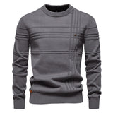 FAZIO™ Baumwollpullover für Herren – Stilvoll und Warm mit Hochwertigem Design – Dunkelgrau