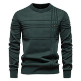 FAZIO™ Baumwollpullover für Herren – Stilvoll und Warm mit Hochwertigem Design – Dunkelgrün