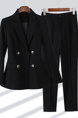 Vivienne - Strukturiertes Blazer-Set – Perlen Schwarz
