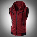 Stilvolle Slim-Fit Weste mit Kapuze - Ricardo – Rot