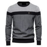 DIEGO™ Herren Rundhals Baumwollpullover – Komfortabel, Elegant – Grau