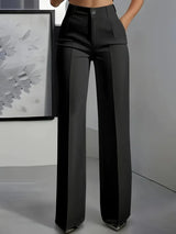 Hodit - Stylische Stretch Hose Mit Hoher Taille – Schwarz