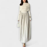 Jessica - Entspanntes Plissee-Kleid – Weiss