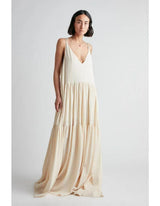 Hana - Elfenbeinfarbenes Strandkleid mit Stil und Frische – Beige