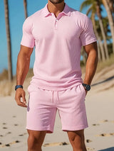 Kelvin - Lässiges Zweiteiliges Sportset – Rosa