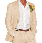 Herren Leichter Hochzeitsgast Anzug | 2-Teilig – Beige