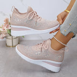 Giselle – Orthopädische Sneakers mit funkelnden Strasssteinen – Rosa