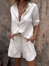 Arampatzi – Stilvolles Zweiteiliges Sommer Set – Weiß
