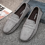Marcos - Wildleder-Slipper mit sichtbaren Nähten und lässigem Stil – Grau