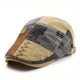 Lebron - Jahrgang Patchwork Zeitungsjunge Kappe – Beige