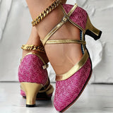 Taleia - Elegante Sandale Mit Klobigem Absatz – Rosa