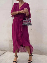 GINEVRA |  Langes Kleid – Dunkelviolett