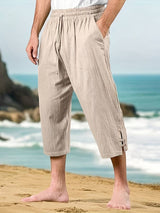 Eksteen - Lässige Leinenhose Mit Mehreren Taschen – Khaki