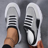 Schicke und atmungsaktive Damen Slip-On Mesh Sneakers – Schwarz