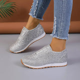 Dinah - Glitzernde Pailletten-Sneaker für Damen – Silber