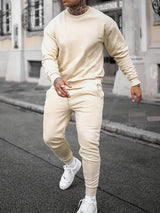 Herren Jogginganzug | zweiteiliges Set mit Oberteil und Hose – Apricot