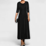 Zilani – Stilvolles, lässiges Maxikleid – Schwarz