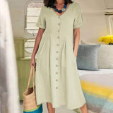 Briar - Müheloses Knopfkleid – Beige