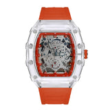 Alex - Mechanische Skelettuhr – Orange