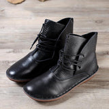 Isla – klassischer damen-lederstiefel – Schwarz