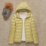 Wasserdichte und ultraleichte winterjacke für damen – Gelb