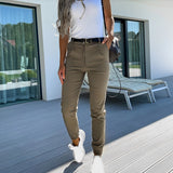 Nicole - Slim-fit-Hose – Dunkelgrün