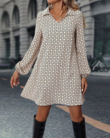 Aria - Damenkleid mit Kragen – Beige