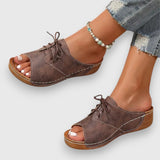 Saskia – Vintage Style Sandalen – Braun