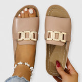 Eva | Orthopädische stilvolle Schnallen-Sandalen – Aprikose